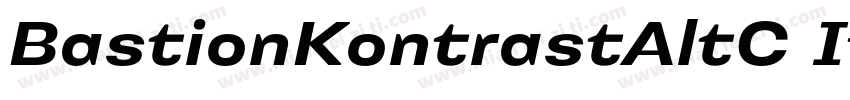 BastionKontrastAltC Italic字体转换